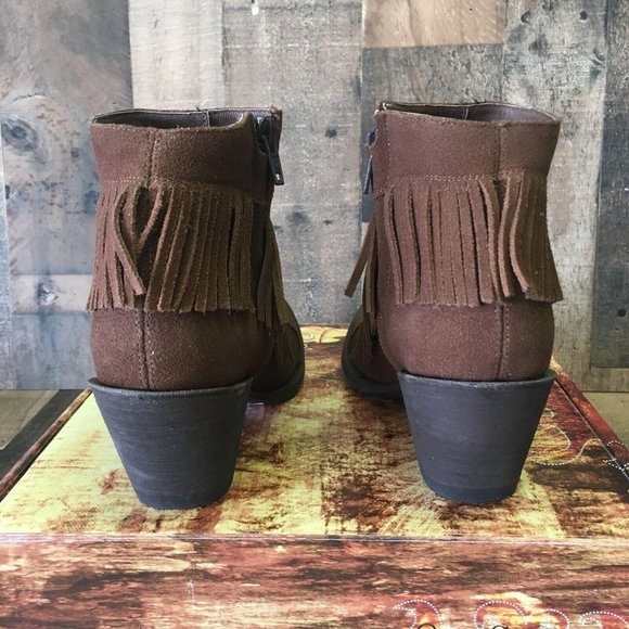 Old Gringo Brown Tassel Ankle Cowboy Boots Womens 7.5 B - Picture 7 of 12